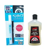 Kit Black Shine Gel e Caneta Tire Marker Soft99 - Cód.7767